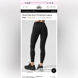 Alo 7/8 High Waist Highlight Legging